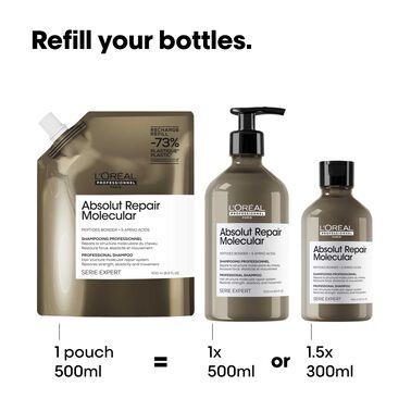 Absolut Repair Molecular Shampoo Refill - Hårpleje fra L'Oréal Professionnel | L'Oréal Partner Shop